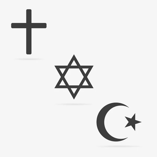 Vektorové ikony náboženství — Stockový vektor