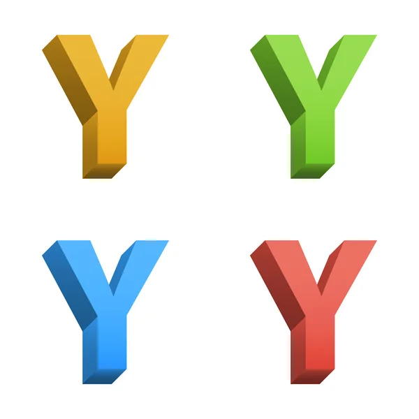 Векторний 3d кольоровий алфавіт — стоковий вектор