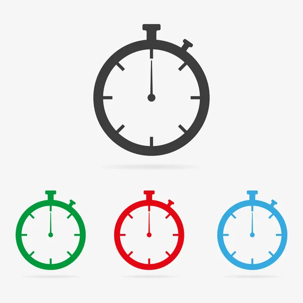 Vector stopwatch pictogrammen — Stockvector