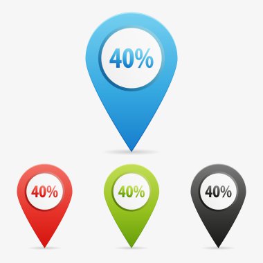 yüzde 40'ını işaretçiler vektör
