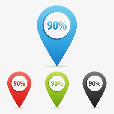 yüzde 90'ını işaretçiler vektör