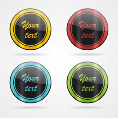 renk web dekoratif öğeler kümesi