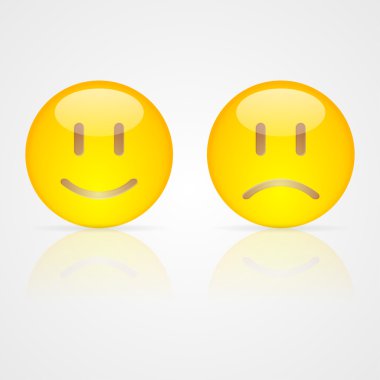 set temiz mutlu ve hüzünlü gülümseme