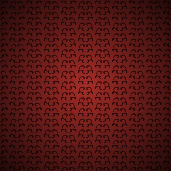 Vermelho abstrato retro encaracolado vintage fundo padrão — Vetor de Stock