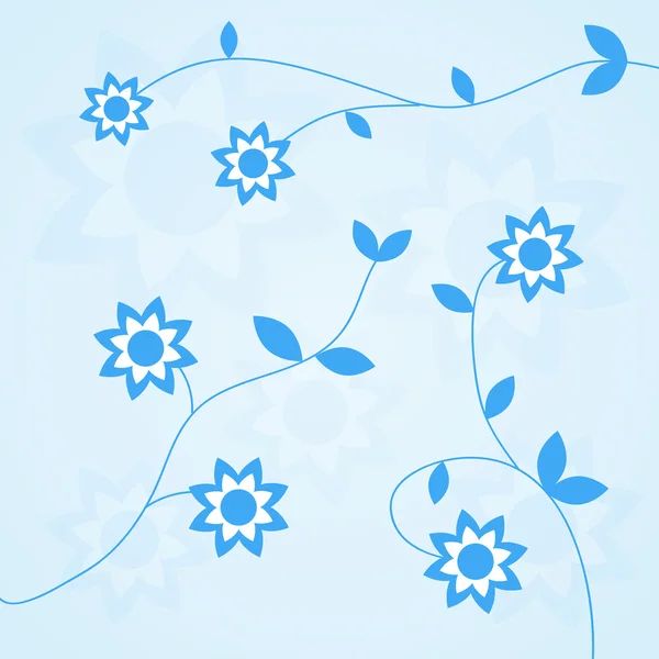 Blå enkel blomma bakgrund — Stock vektor