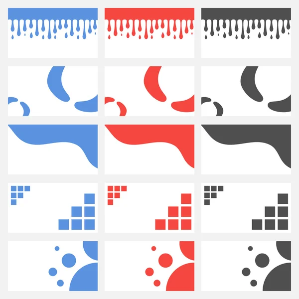 Reihe von Visitenkarten Farbe abstrakte Hintergründe — Stockvektor