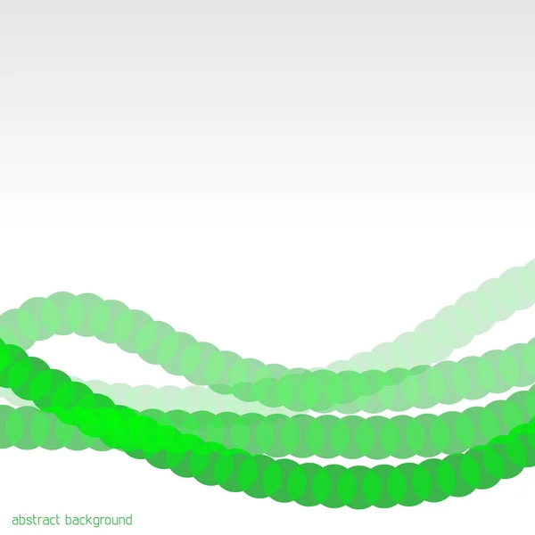 Grön abstrakt bakgrund med cirklar — Stock vektor