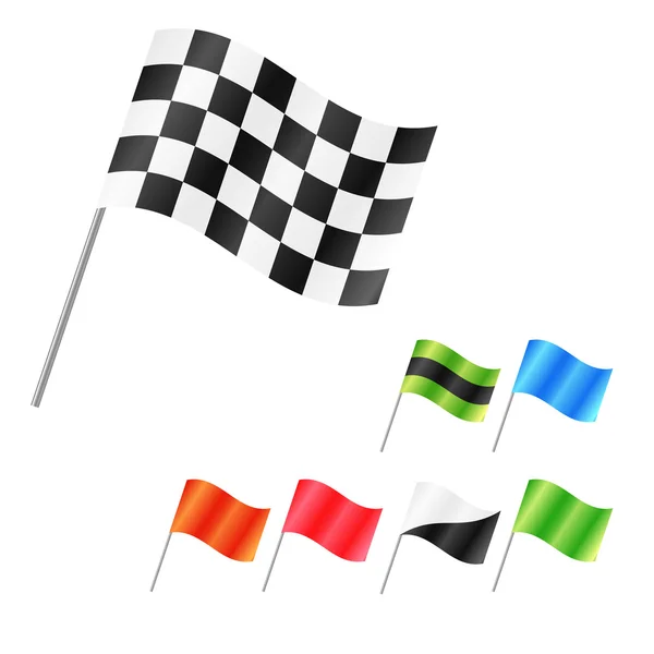 Set schoon geïsoleerde vlaggen — Stockvector