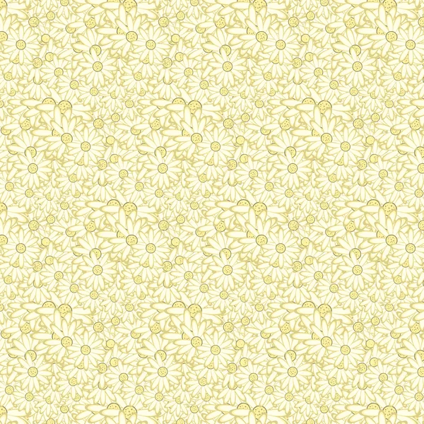 Fleur jaune motif de fond sans couture — Image vectorielle