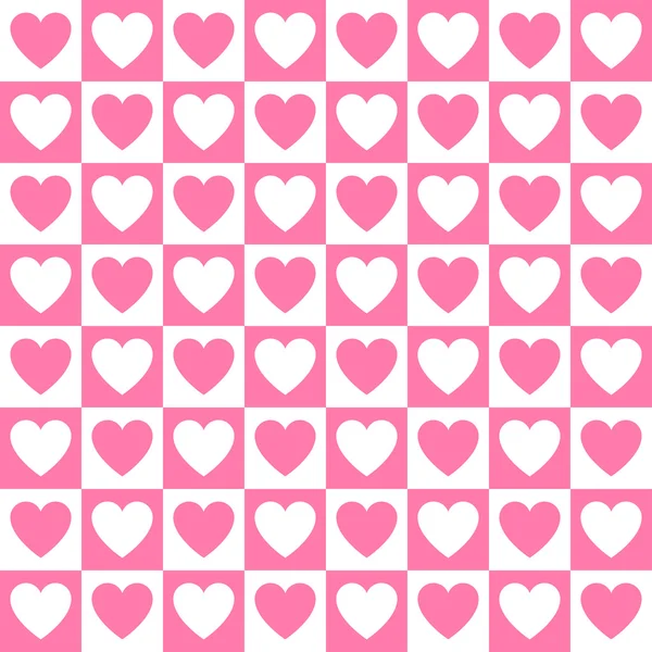 Rosa hjärta mönster bakgrund — Stock vektor