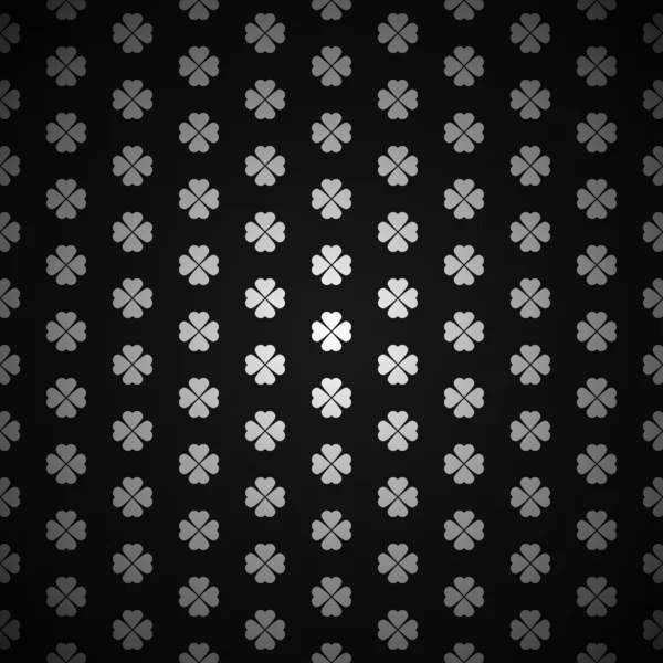 Negro y blanco abstracto flor del corazón sin costuras de fondo — Vector de stock