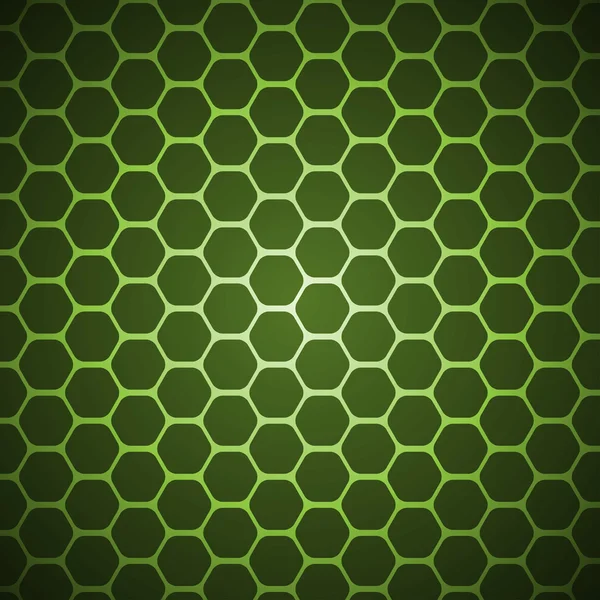 Groene abstracte zeshoek achtergrond — Stockvector