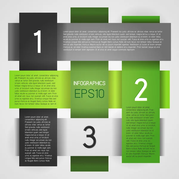 Green infographics template — Stock Vector