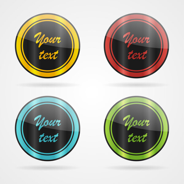 Набор цветных элементов интерьера
