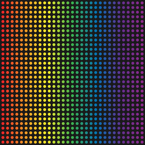 Rainbow dotted on gray background — Stock Vector