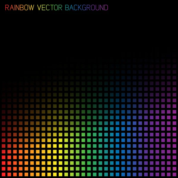 Fundo escuro com luzes do arco-íris — Vetor de Stock