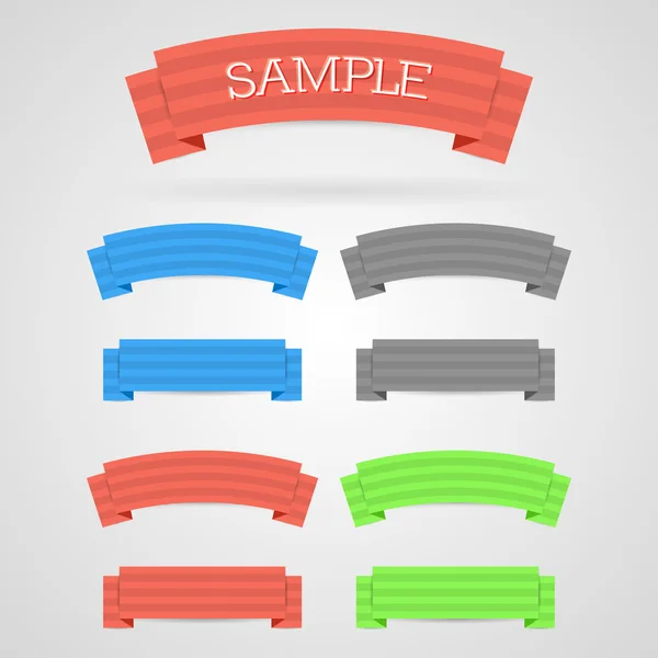 Set of color retro ribbons — Stock Vector