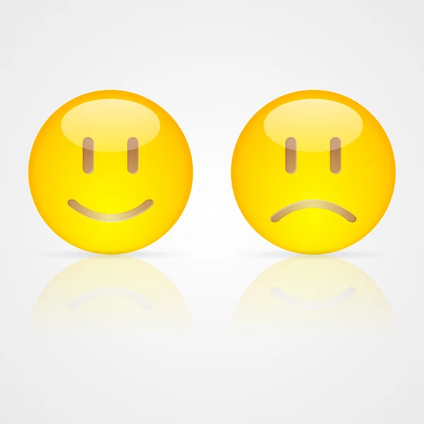 Sada čištění veselé a smutné úsměvů — Stockový vektor