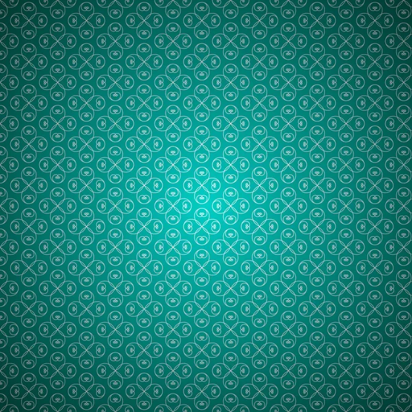 Turquoise propre motif de fond vintage sans couture — Image vectorielle