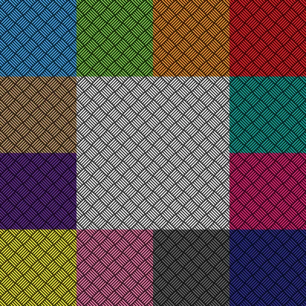 Set of color stitching background pattern — Stock Vector