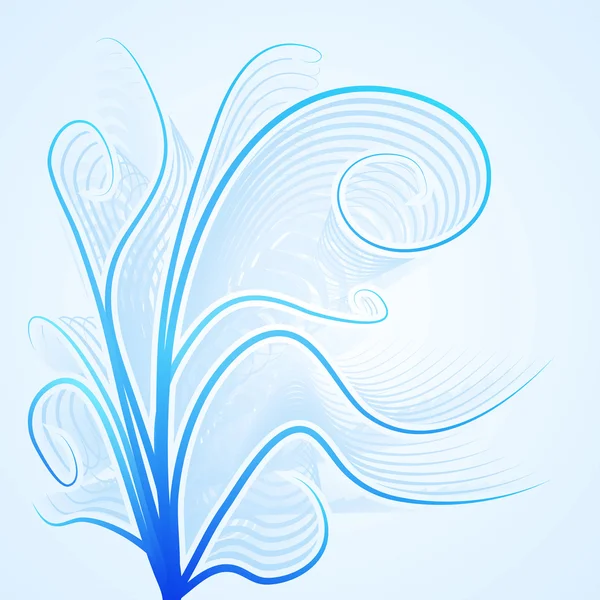 ブルー抽象的な触手背景 — ストックベクタ