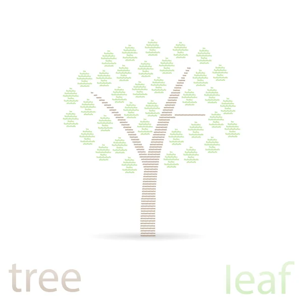 Δέντρο που δημιουργήθηκε από λέξεις — Διανυσματικό Αρχείο