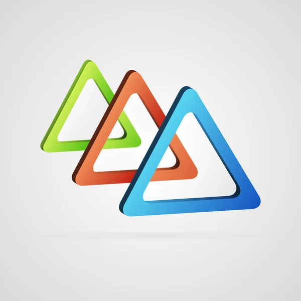 颜色 3d 三角形 — 图库矢量图片