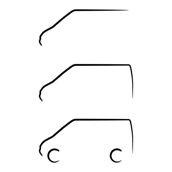 Набор силуэтов ван-маха
