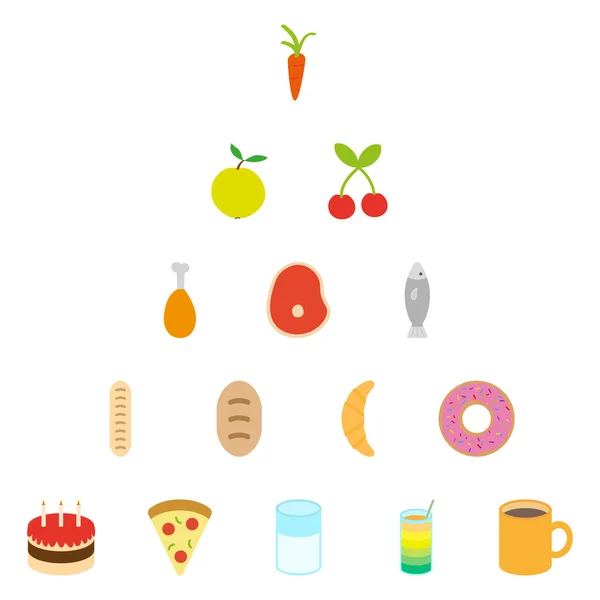 食物和饮料图标 — 图库矢量图片#