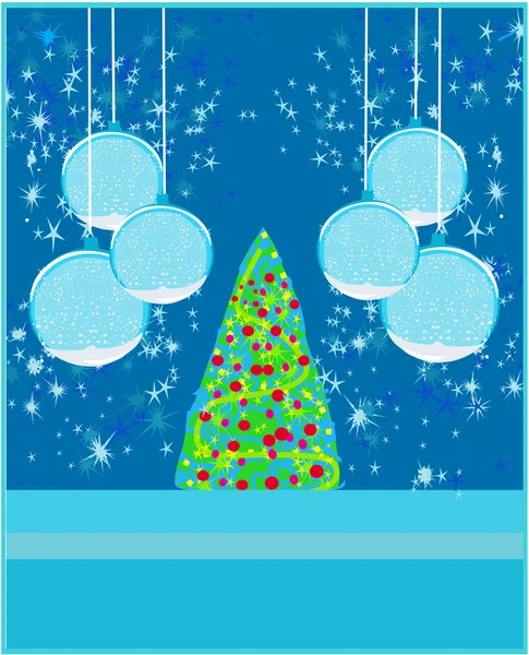 Αφηρημένη κάρτα χριστουγεννιάτικο δέντρο — Διανυσματικό Αρχείο