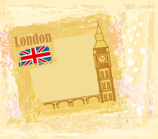 Bannière Grunge avec Londres — Image vectorielle