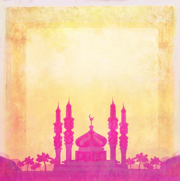 Ramadan kareem karte moschee silhouette, raster — Stockfoto