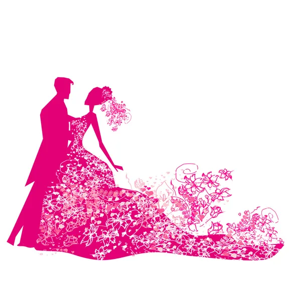 Boda baile pareja fondo — Vector de stock