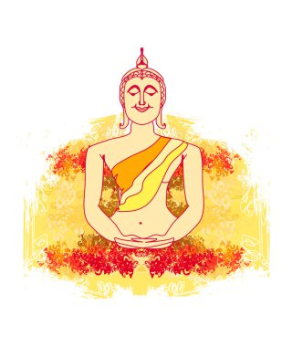 Çin Geleneksel Sanatsal Budizm Şablonunun Vektörü