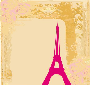 Eski moda Eiffel kartı