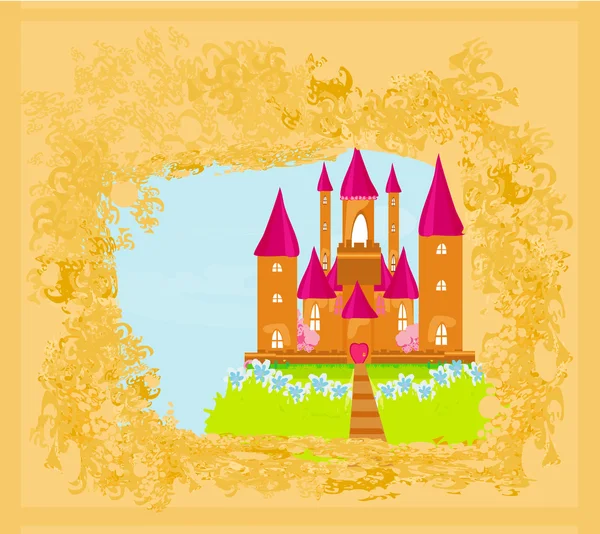 Conto de fadas mágicas Princess Castle — Vetor de Stock
