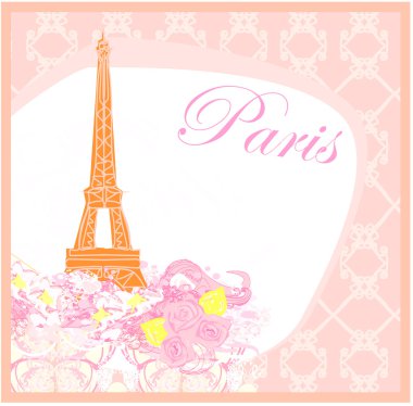 Eski moda Eiffel kartı