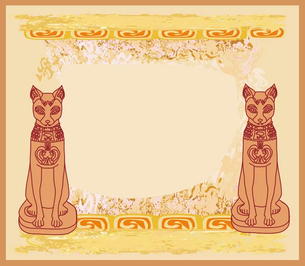 Stilisierte ägyptische Katzen — Stockvektor