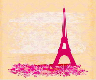 Eski moda Eiffel kartı
