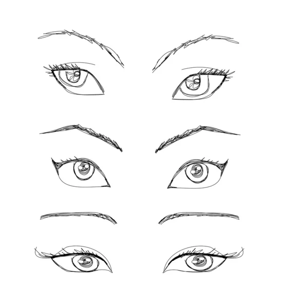 Cartoon yeux set.Vector — Image vectorielle