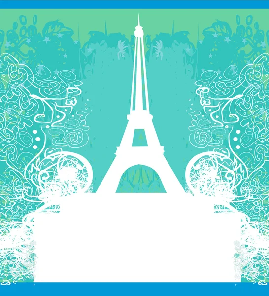 Torre Eiffel fondo artístico. Ilustración vectorial. — Archivo Imágenes Vectoriales