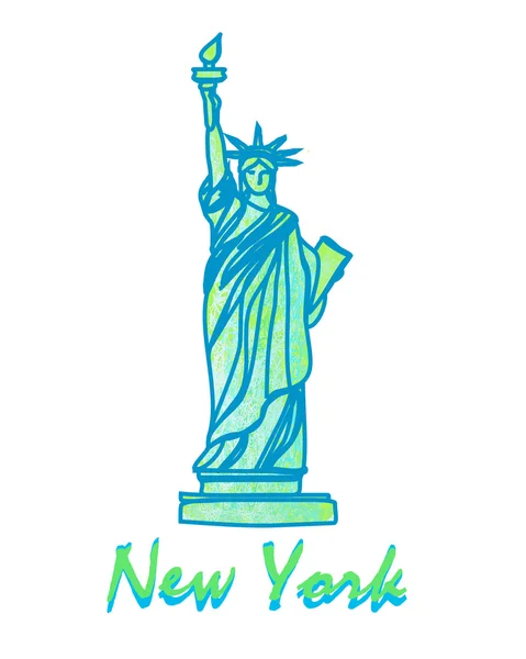 Vrijheidsbeeld - Symbool van New York City — Stockvector