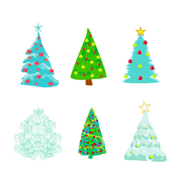 Conjunto de árvores de Natal — Vetor de Stock