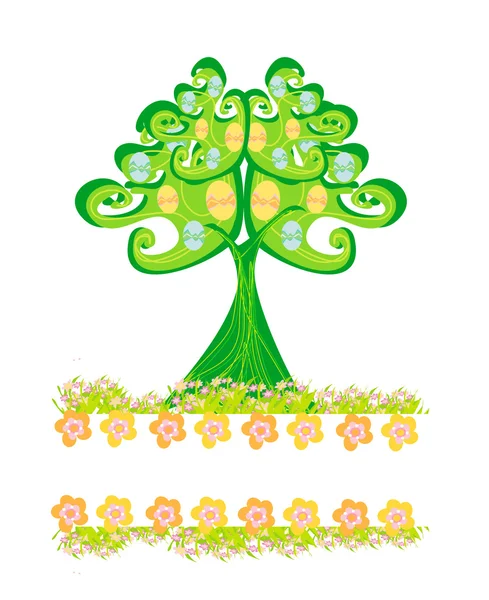 Marco del árbol de Pascua — Vector de stock