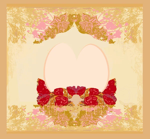 Easter Egg On Grunge Background — Stock Vector