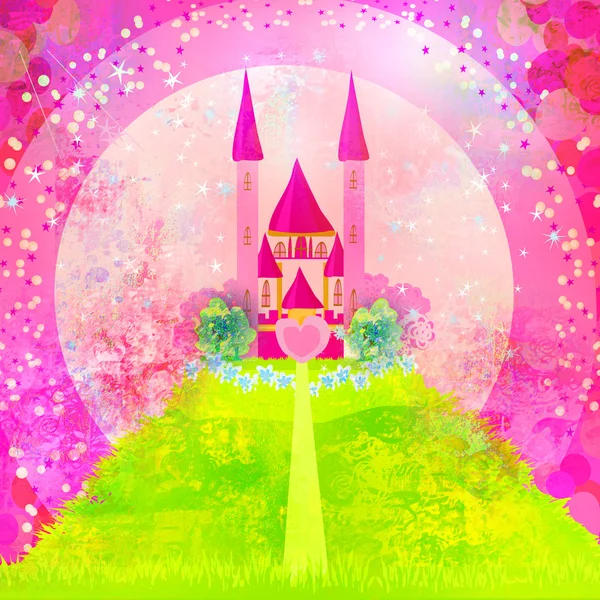 Замок принцессы волшебной сказки — стоковое фото
