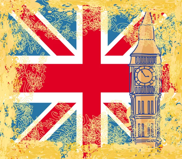 Bannière Grunge avec Londres — Image vectorielle