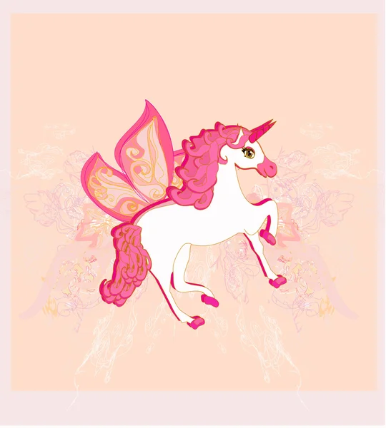 Vector Illustration of beautiful Unicorn. — Stock Vector