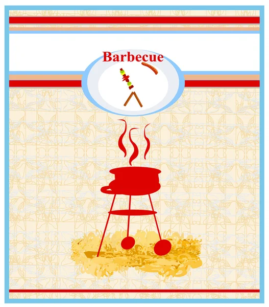 Invitación fiesta barbacoa — Vector de stock