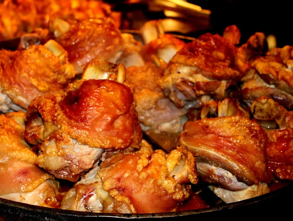 Knuckle of pork in the oven — Stock Photo, Image